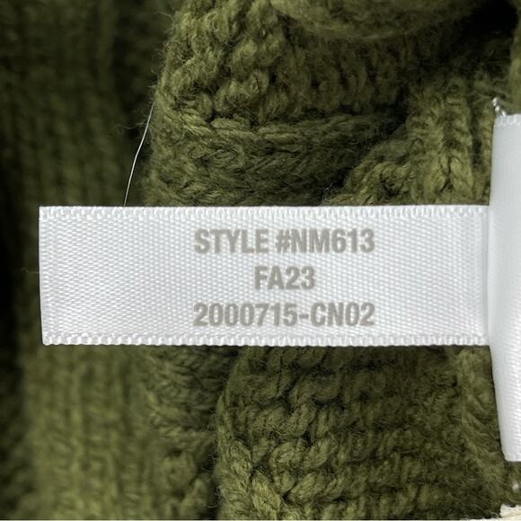 Madewell Cable-Knit V-Neck Crop Chunky Sweater in Loren Green Size Small 2023 - Picture 5 of 13